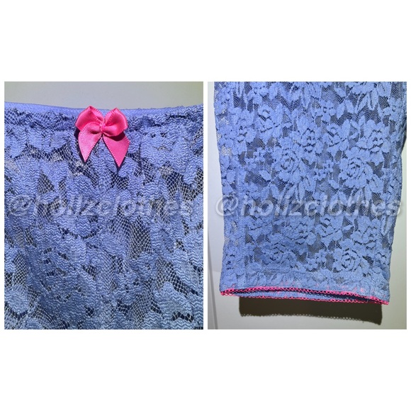 NWOT Free People Intimately All Day Lace Capris Kentucky Blue - Picture 5 of 9